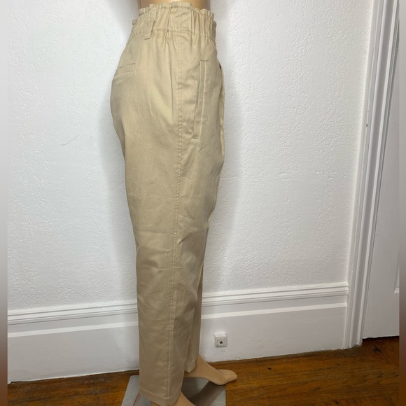 BRUNELLO CUCINELLI Cropped Pleated Cotton Blend Twill Tapered Pants Women’s 12 - Picture 6 of 15